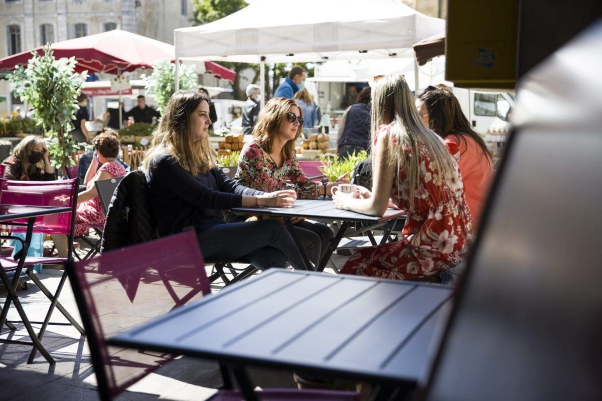 visit st gaudens.
coffee on the terrace